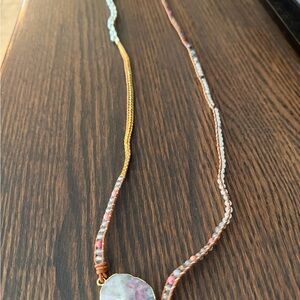 Cape Diablo Pastel Beaded Necklace with Pendant